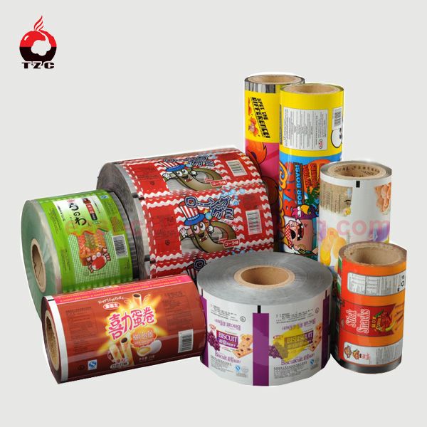 food plastic packaging roll film with printings