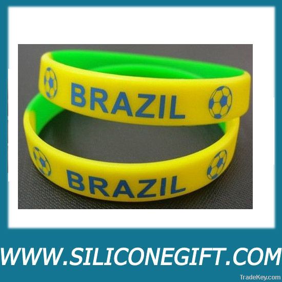 Country Flag New Fashion World Cup Bracelet - 100% Silicone Rubber Per