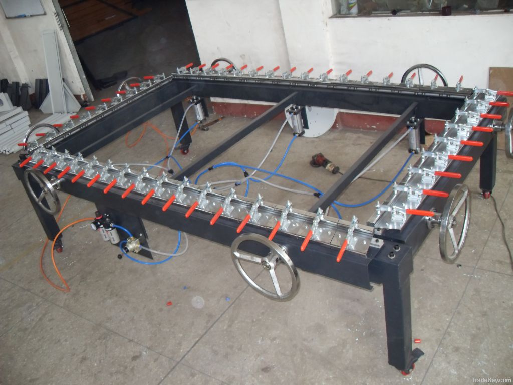 Mechanically mesh stretching machine, screen stretching machine