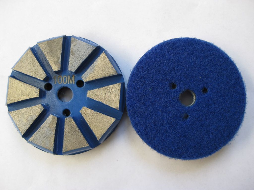 10 Segments Velcro Backed Metal Grinding Pads