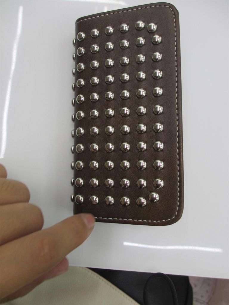 OEM factory hot selling standable pu leather mobile phone cover For Iphone