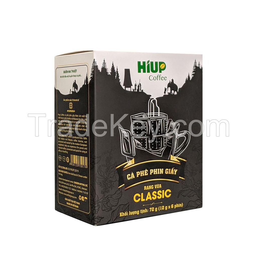 Hiup Coffee Drip Coffee Filter 12gr x 6 filter each box From Vietnamese lover coffee