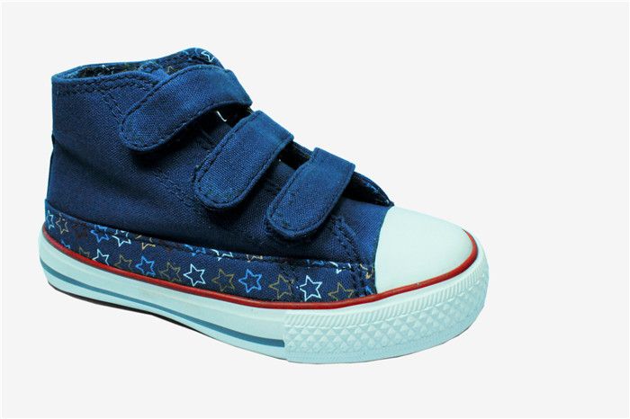 Dark Blue Velcro Sneaker Shoes For Boys In Stock