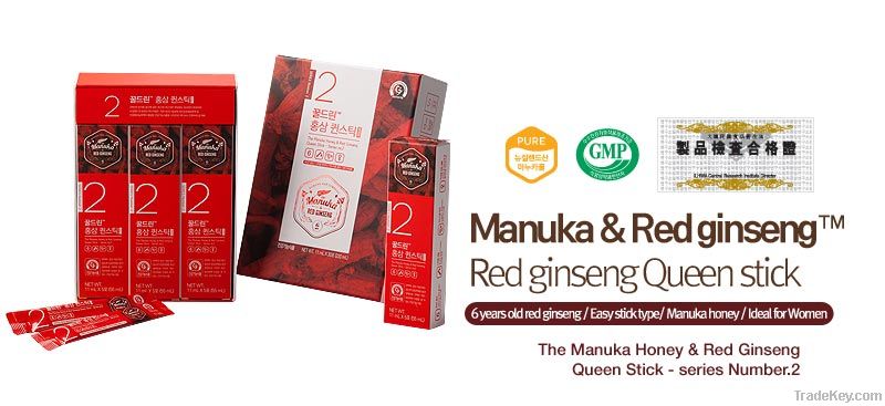 Manuka Honey blended with Korean Red Ginseng - Queen stick (5Sticks)