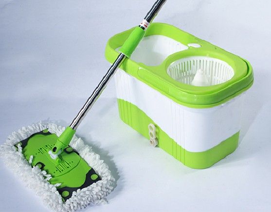 2014 new design easy rotating spin mop rectangle mop bucket
