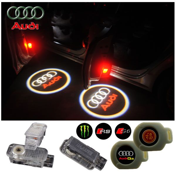 2X Latest LED Car door laser projector ghost Logo Shadow light for Audi