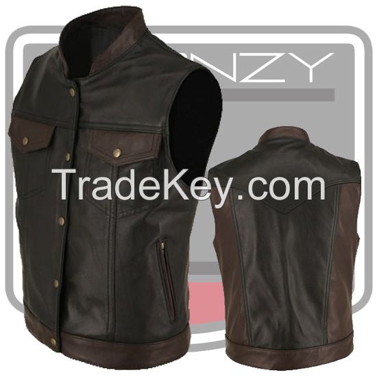 Motorbike Leather Vest