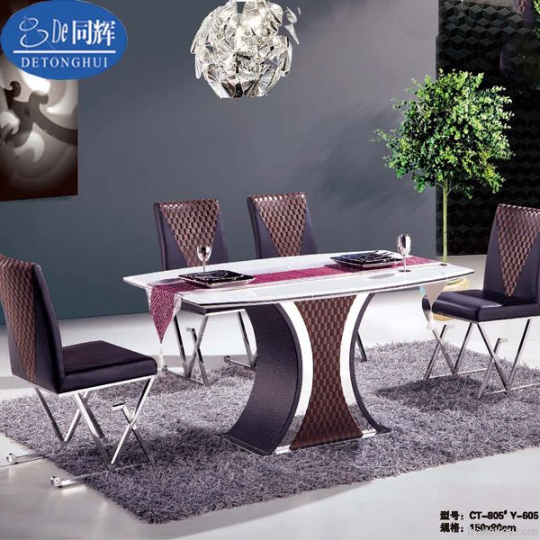 hot sale marble dining table and chair set CT-805# Y-605#