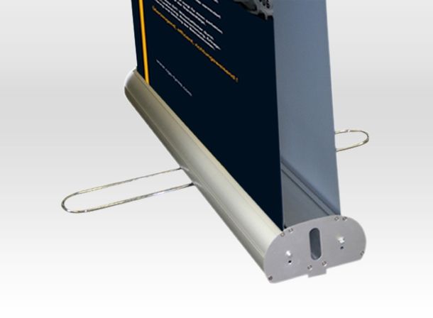 Double sided aluminum roll up banner stand