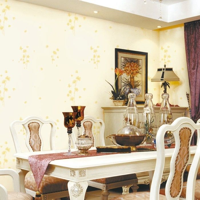 Exquisite Romantic Flower PVC Printed Wallpaper