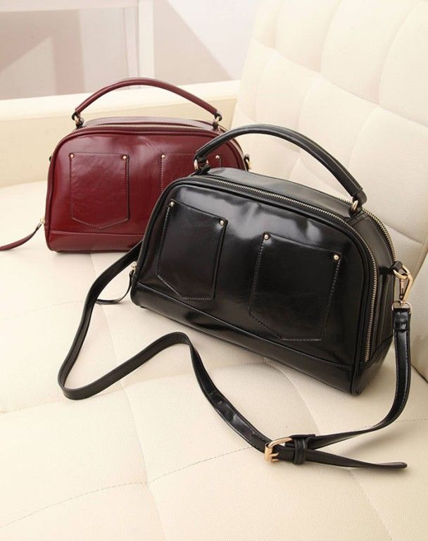 2014 new disign handbag with outside pocket , with strap ,wholesale ,cheap price with high quality