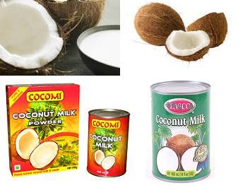 coconut milk/cream, powder