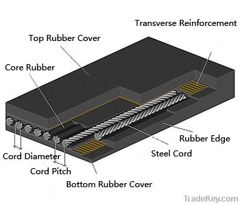 Steel coed conveyor belt
