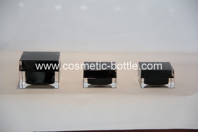 Square Shape Amber Airless Bottle and Jar (FA-03-J80)
