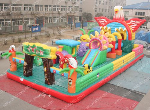 eagle project 14x7m inflatable bouncer
