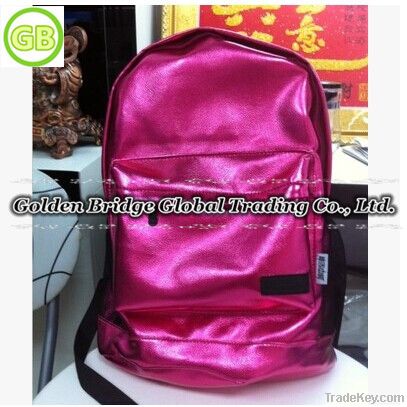2014 Fashion Personality Gold Male or Female Backpack School Bag