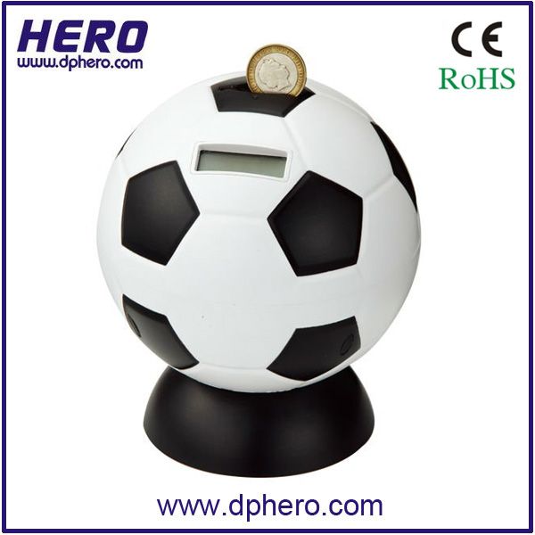 Cheer Football Piggy Bank with coin counting