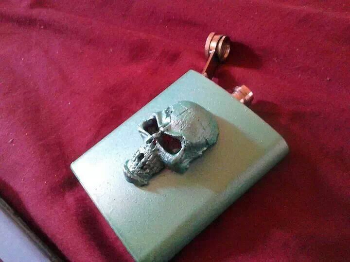 3D skull flask