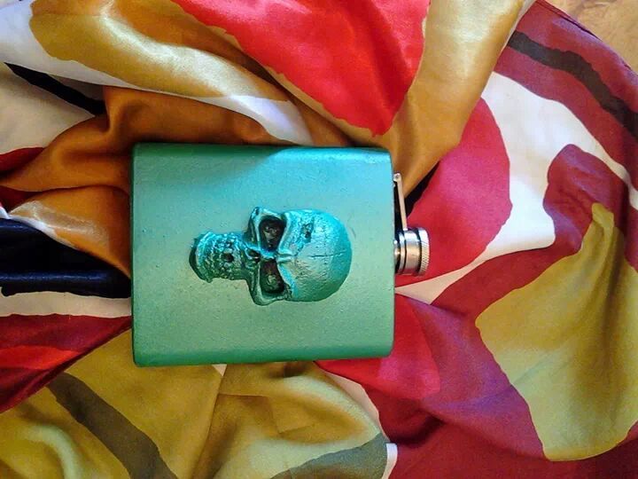 3D skull flask