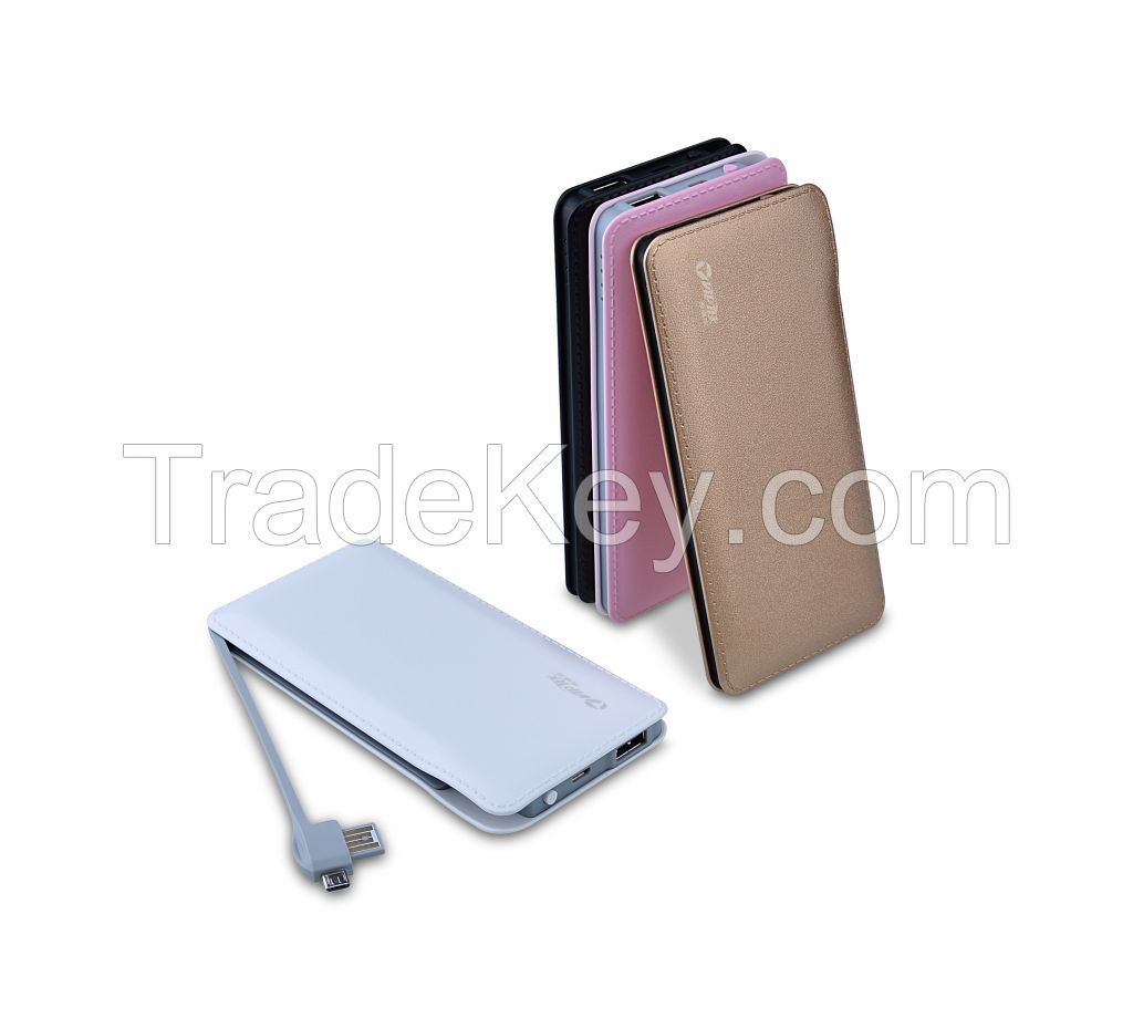 slim power bank with cable