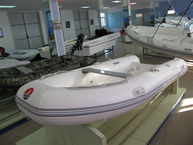 RIB 390 RIGID HULL INFLATABLE BOAT, FIBERGLASS RIB