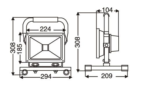 Rechargeable LED Work Light 10/20/30W