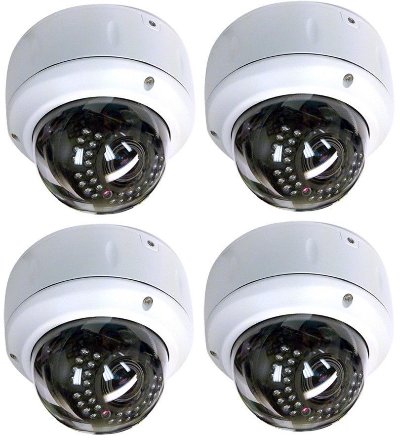 4 Dome Color Cameras 2 Megapixel HD-SDI IR 1080P Night Vision Vandal Proof