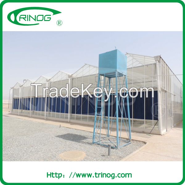 High light transimission glass greenhouse for agriculture