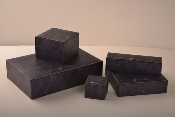 High-end jewelry box with soft touch paper, and PU leather inside, the most popular style