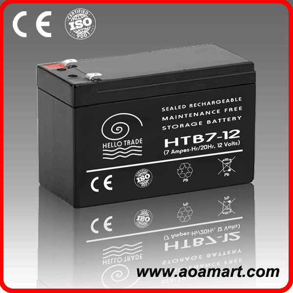 Hello Trade Company's 2014 Hottest For Access Controll Systems Black(Color Customizable) Battery 12V 7Ah Price