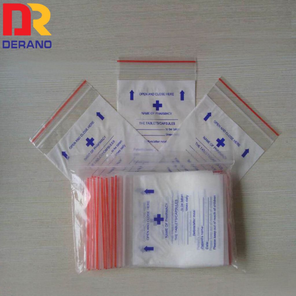 Customized LDPE medicine ziplock bag