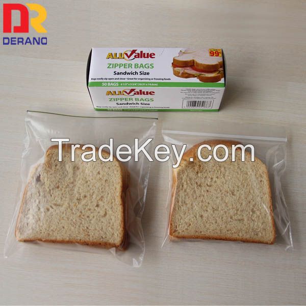 LDPE ziplock sandwich bag