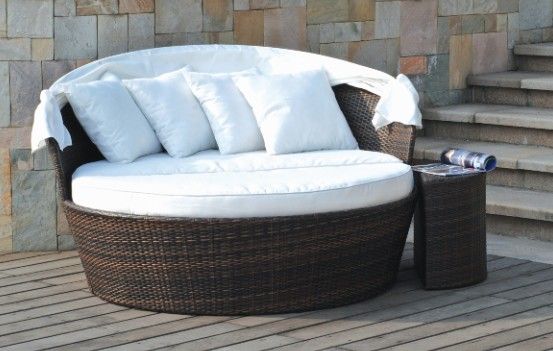 Outdoor Rattan Sunbed (VSB001)