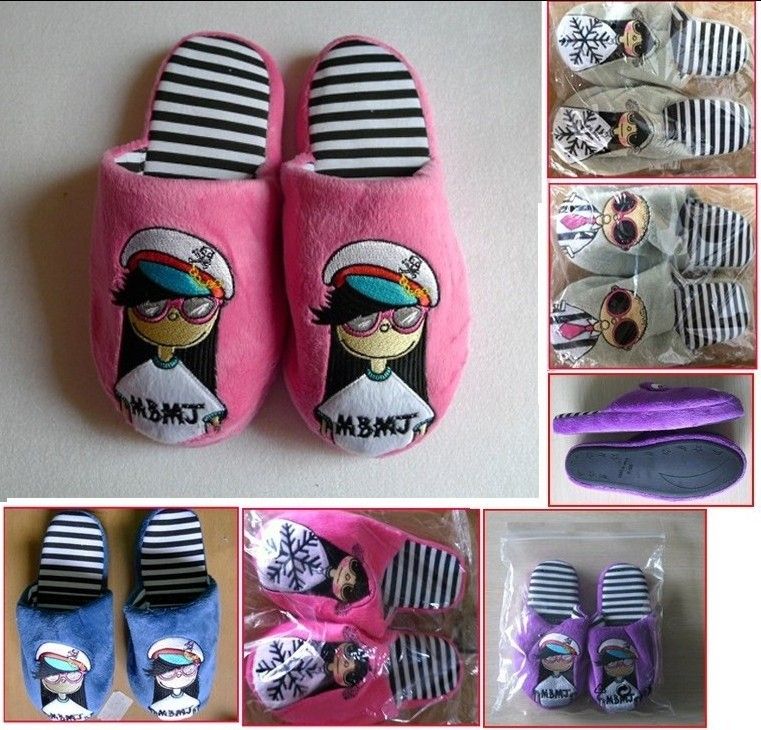 Ladies fashion indoor slipper stock A6307 high quality colorful indoor slipper stocks