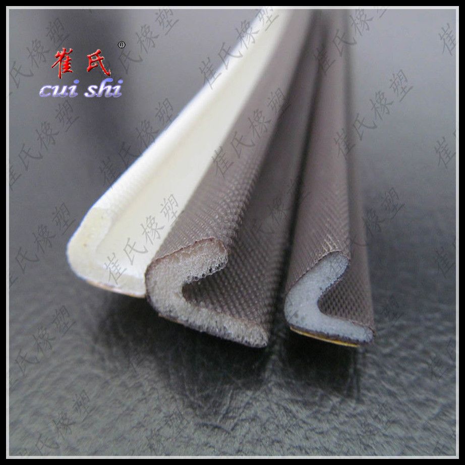 Coated PU foam rubber seal strip