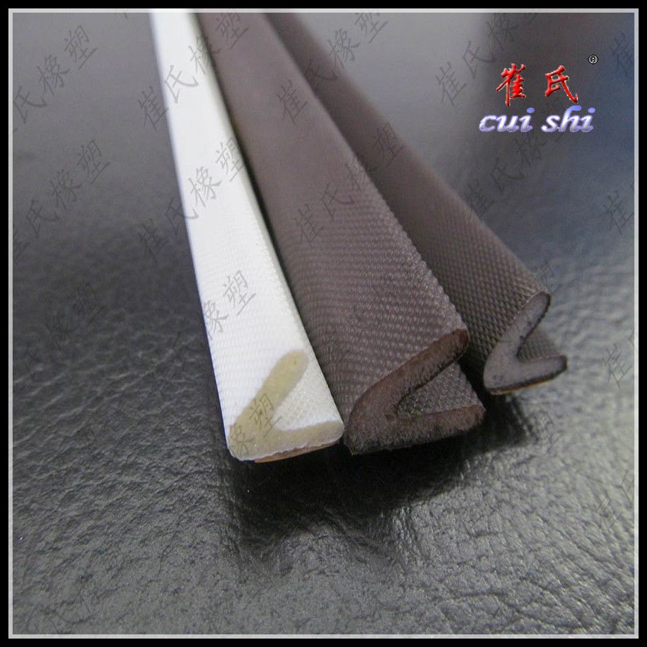 Coated PU foam rubber seal strip