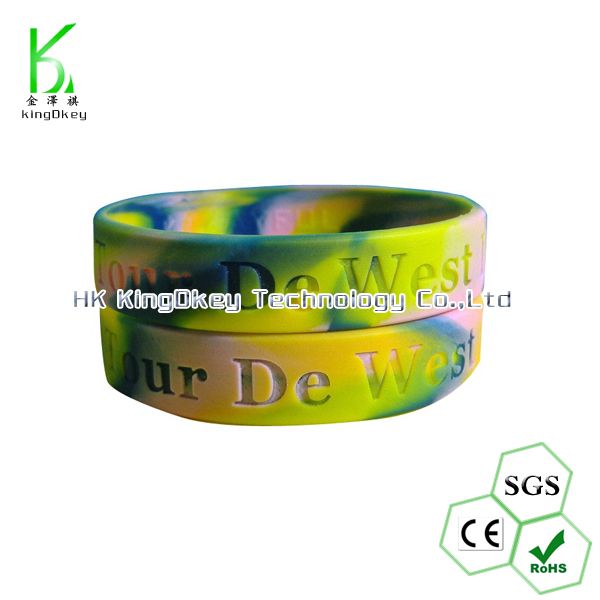 multi color silicone wristband