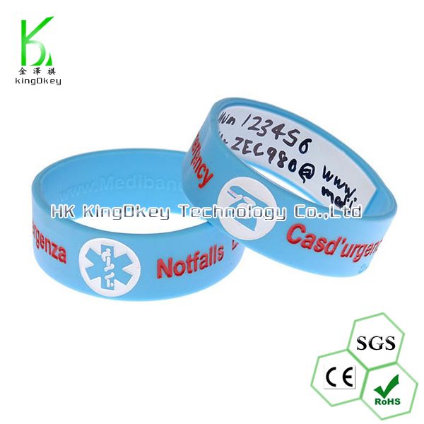 Writable silicone wristband