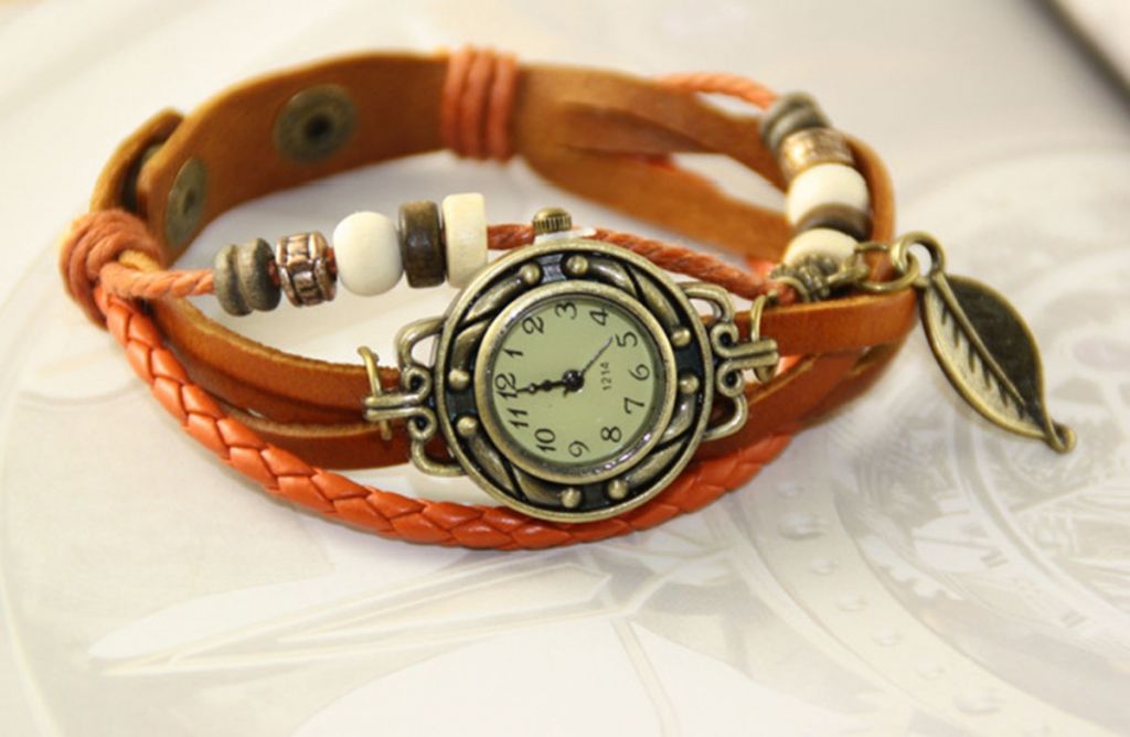 Leather Vintage Wrap Watches for Lady