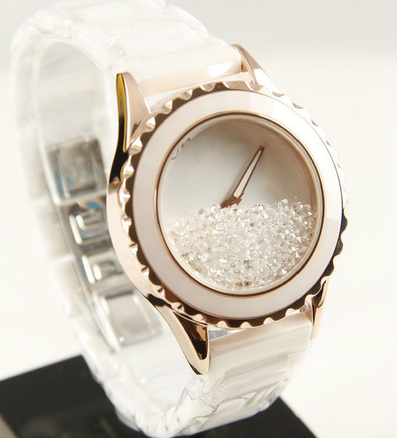 Luxury Sapphire Crystal Ceramic Watch for Lady