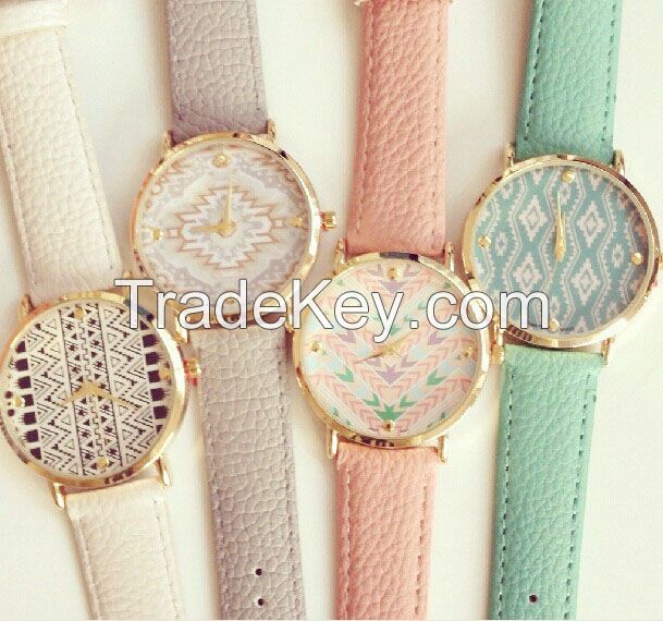 Women Gold Trim Aztec Watches Quartz atacado relogios femininos