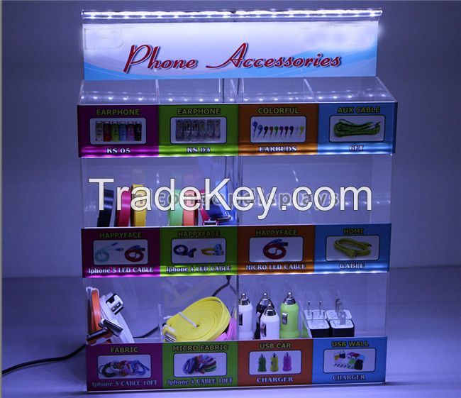 Acrylic Cell Phone Accessory Mobile Phone Charger Display Stand