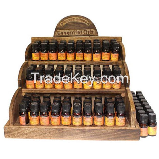 Custom Logo China Made 3-Layer Wooden Essential Oil Display Stand