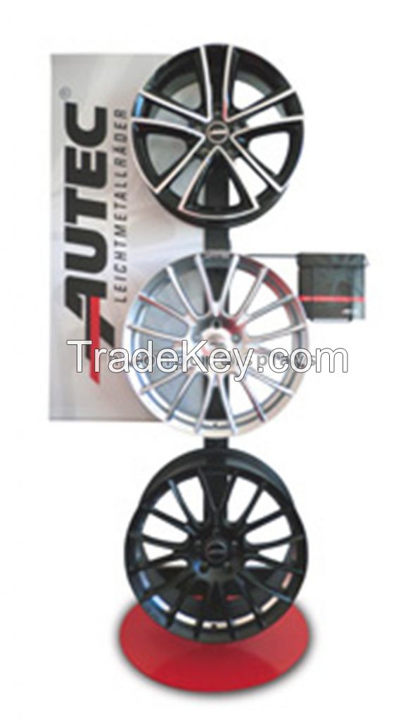 Brand Name Freestanding Automotive Retail Store Metal Tire Display Rack