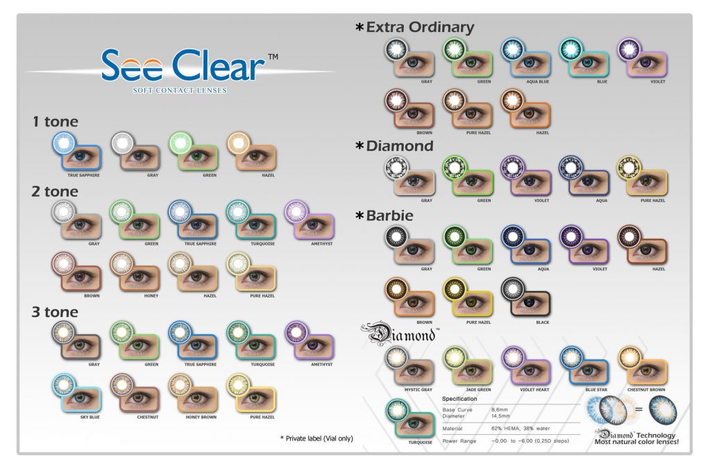 See Clear Colored Contact Lens