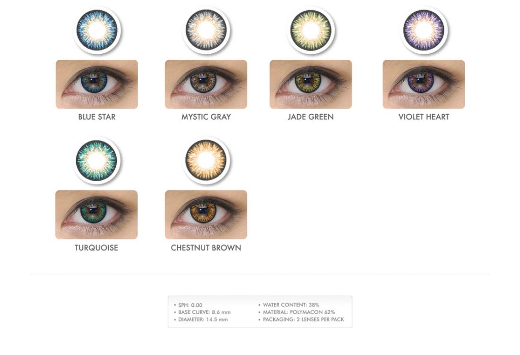 Blue Star Contact Lens