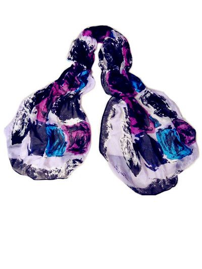 Scarf with Printed Design, Made of 100% Silk, Customized Designs are Accepted
