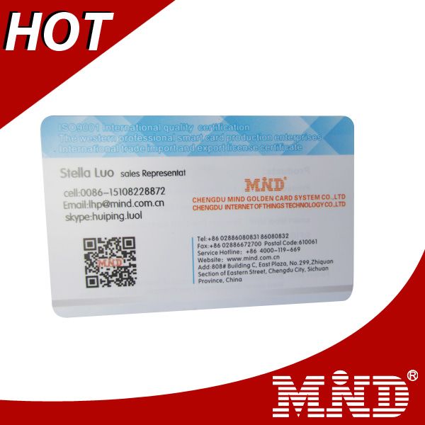 high quality clear frosted plastic business cards