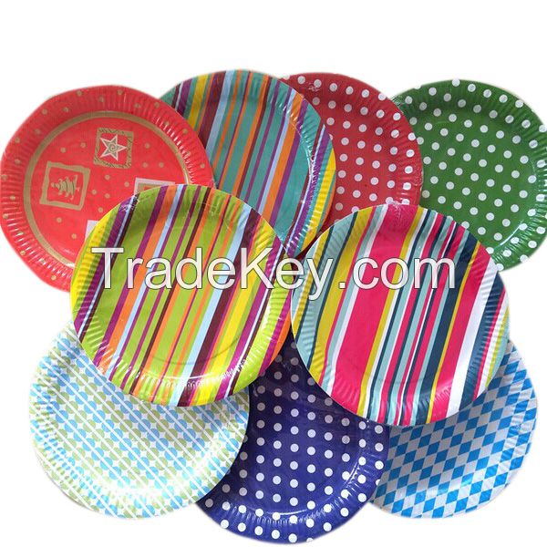 eco-friendly disposable paper dishes/paper plates