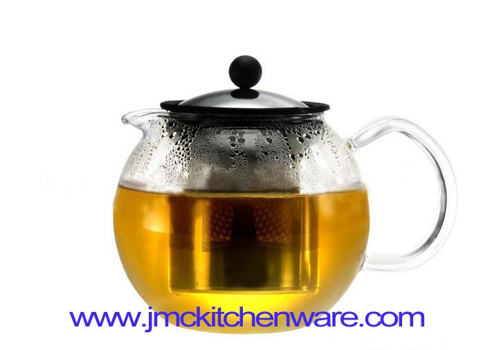 800ml galss teapot with stainless steel infuser